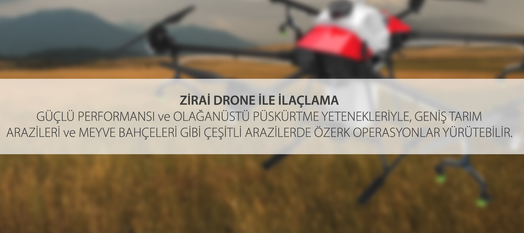 Zirai drone ile ilaçlama